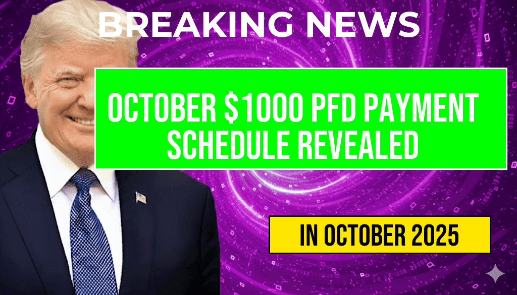Full October Payment Schedule Unveiled for $1000 PFD Stimulus for All