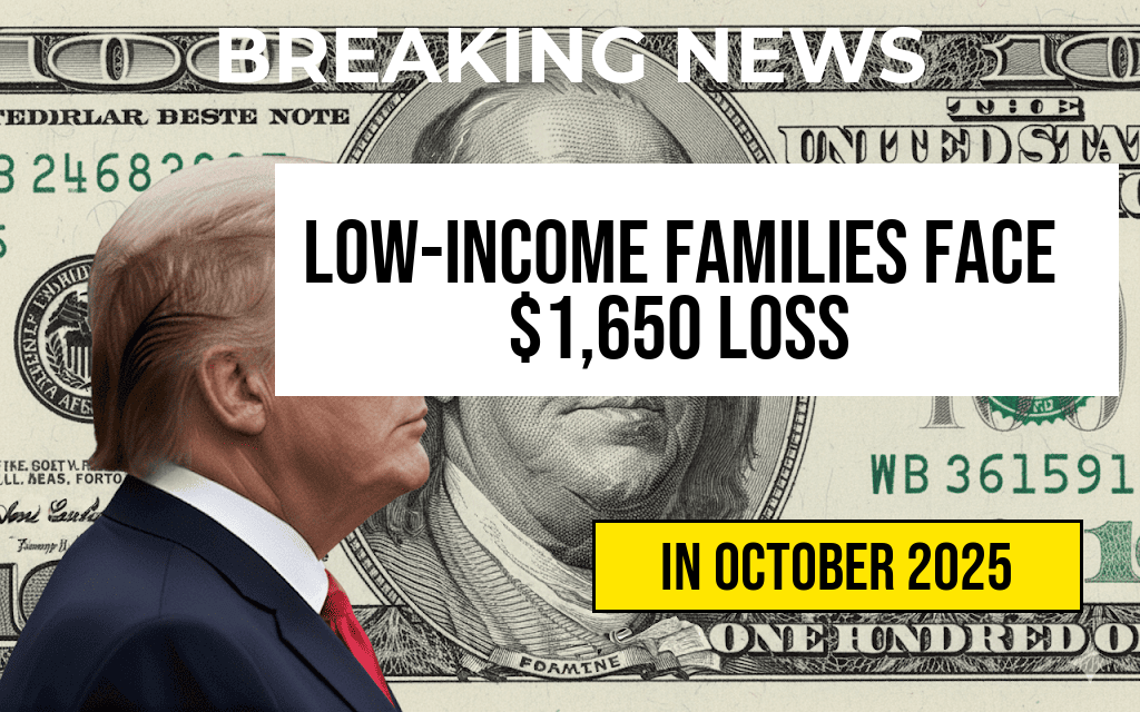 Low-Income Families Face Income Reduction of Up to $1,650 Under New Policy Changes