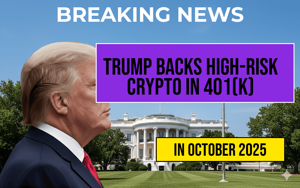 Trump Advocates for Allowing High-Risk Cryptocurrency Investments in 401(k) Retirement Plans